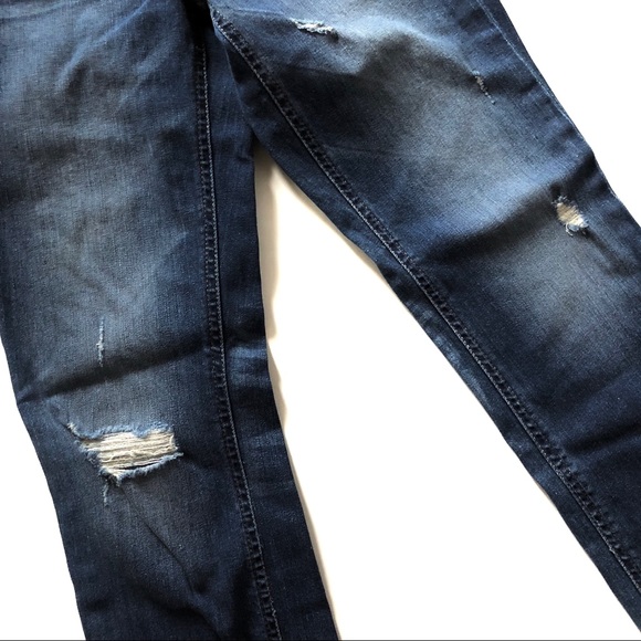 Express Stella Distressed Skinny Low Rise Jeans - Picture 7 of 8